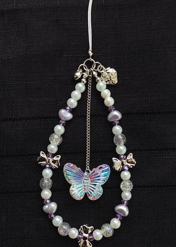 Mor detaylı telefon charmı - Görsel 2