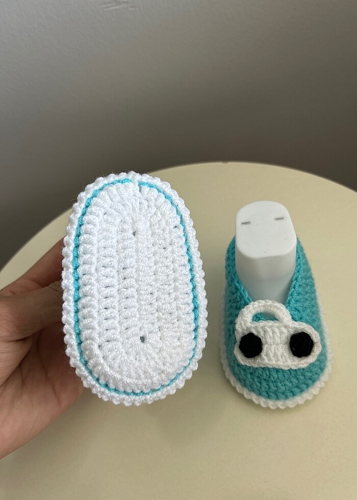 Arabalı bebek patiği - Görsel 3