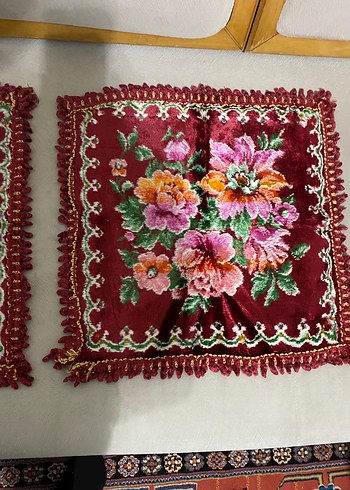 Vintage 60 yıllık yastık kılıfı hiç kullanılmadı - Görsel 2