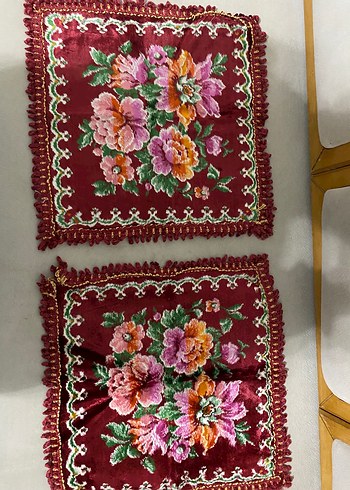 Vintage 60 yıllık yastık kılıfı hiç kullanılmadı - Görsel 3