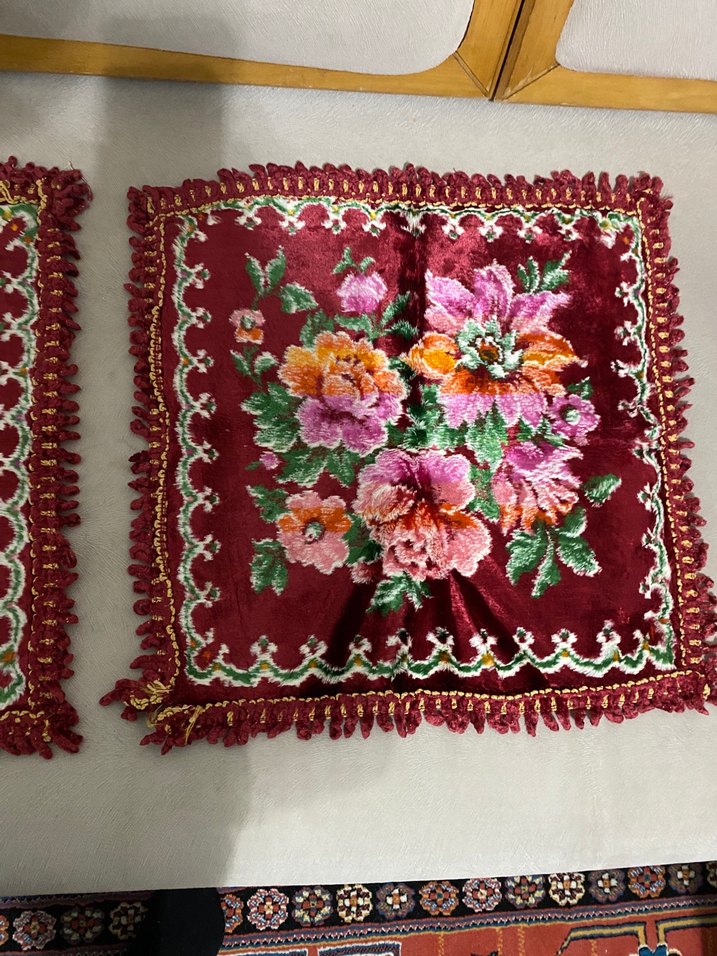 Vintage 60 yıllık yastık kılıfı hiç kullanılmadı - Görsel 2