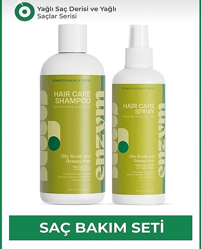 ENZYM COSMETİCS Yağlı Saç derisi ve yağlı saçlara özel yağlanma 