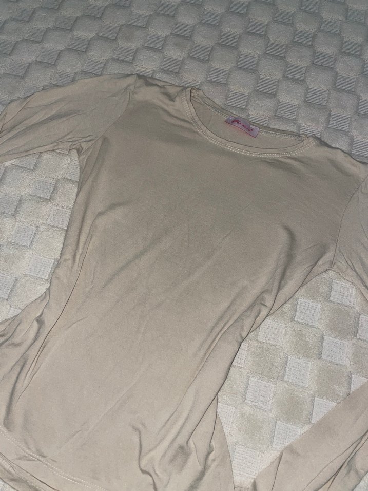 Bej Uzun Kollu Basic Badi - Görsel 2