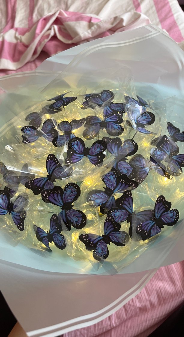 Mor Kelebekli Buket - Görsel 2