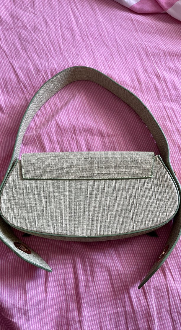 Tokalı Yeşil Kadın Omuz Çantası - Görsel 2