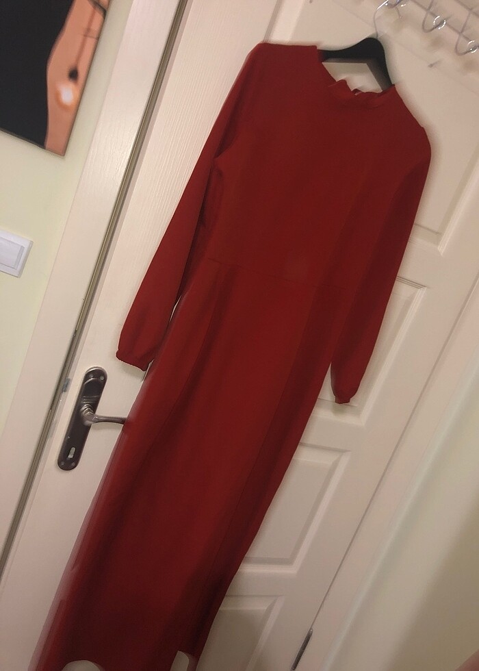 A kesim kemerli elbise - Görsel 2