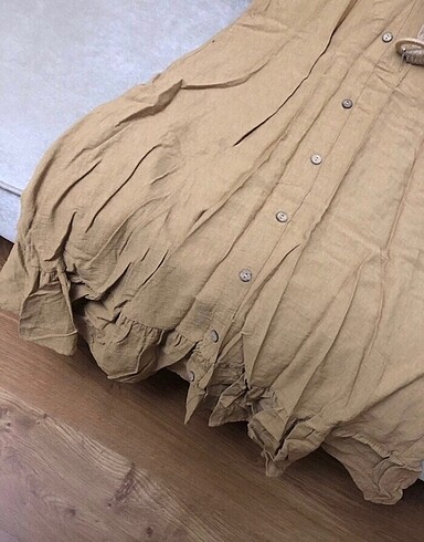 xl Beden Uzun düğmeli yazlık elbise