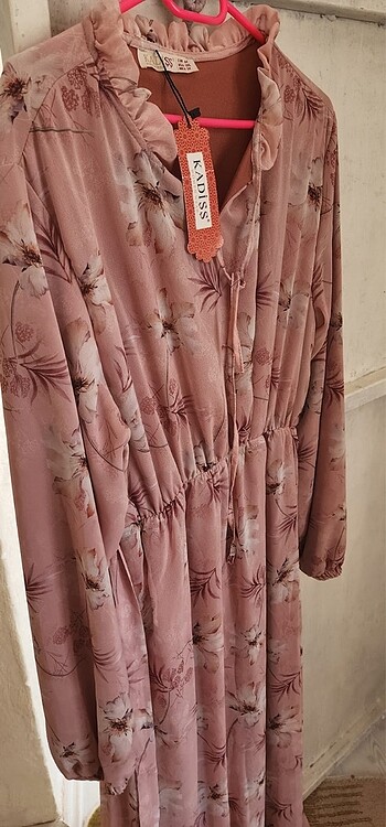 Diğer Kadın şifon pembe yazlık elbise
