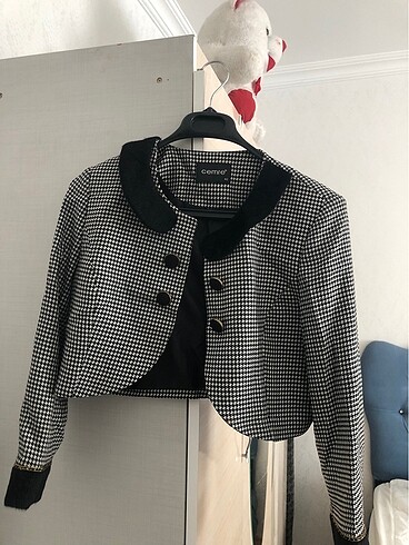 Crop blazer ceket