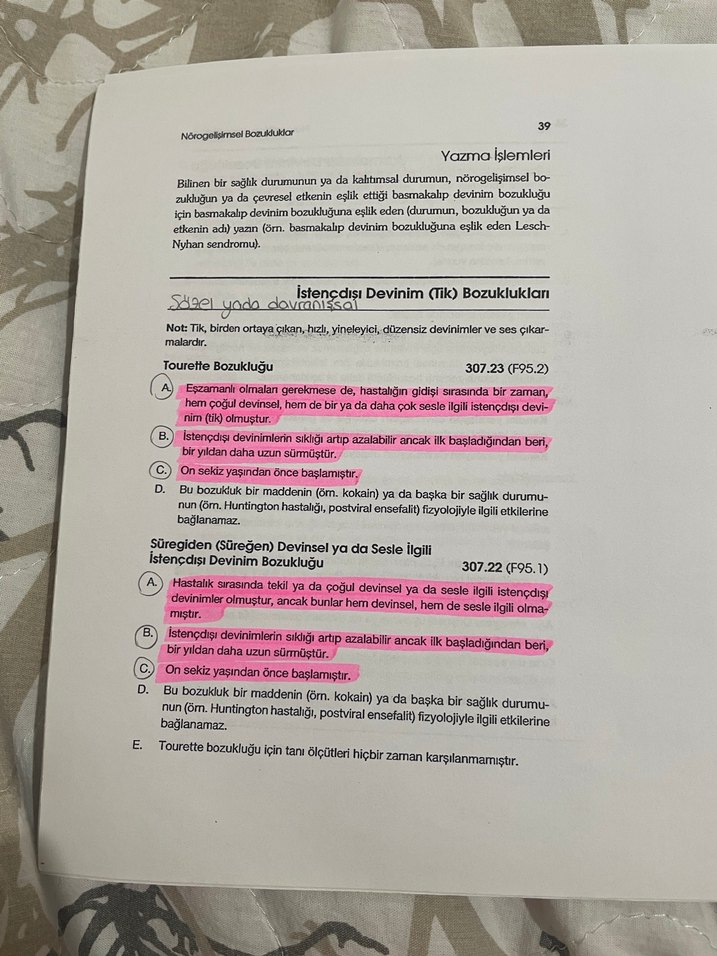 DSM-5 Tanı Ölçütleri kitabı çıktısı - Görsel 3