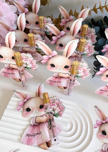 Pembe Tavşan Temalı Hediyelik sprey Kolonya - Görsel 2