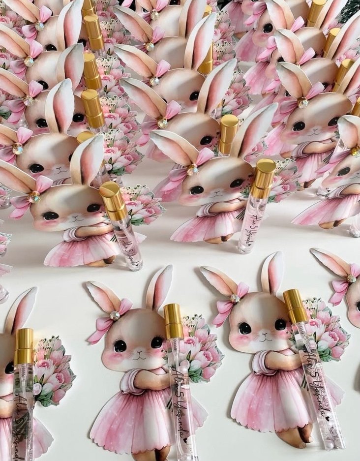 Pembe Tavşan Temalı Hediyelik sprey Kolonya - Görsel 3
