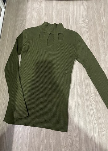 Trendyol & Milla Kadın Haki Triko Boğazlı Kazak