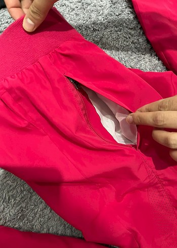 Fermuarlı Pembe Üst ve Siyah Alt Kadın Eşofman Takımı kinetix - Görsel 6