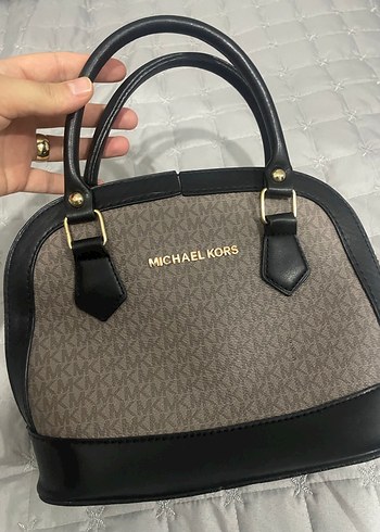 Michael Kors Baskılı Kahverengi Deri Kadın Çanta - Görsel 5