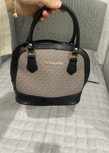 Michael Kors Baskılı Kahverengi Deri Kadın Çanta - Görsel 2