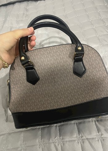 Michael Kors Baskılı Kahverengi Deri Kadın Çanta - Görsel 6