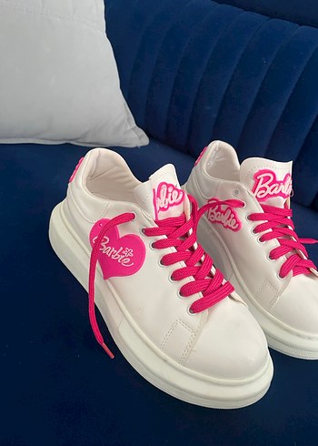 Pembe Barbie Platform Topuklu Spor Ayakkabı - Görsel 2
