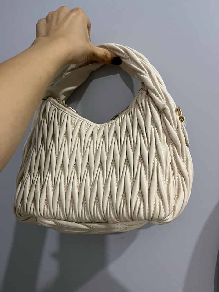 Beyaz Pilili Kadın Çanta - Görsel 2