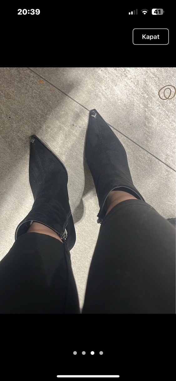 Gri Denim Stiletto Topuklu Bot - Görsel 5