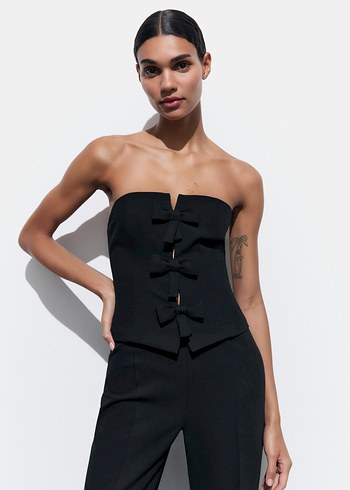 Zara Straplez fiyonklu tulum Zara