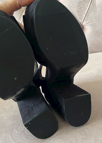 Siyah Süet Platform Topuklu Kadın Ayakkabı - Görsel 6