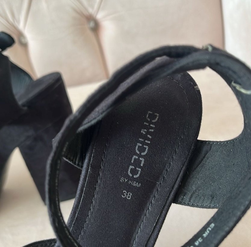 Siyah Süet Platform Topuklu Kadın Ayakkabı - Görsel 4