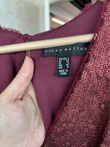 38 Beden bordo Renk BORDO PULLU ABİYE ELBİSE