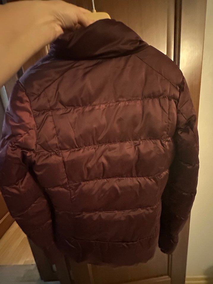 Bordo Fermuarlı Kadın Mont - Görsel 4