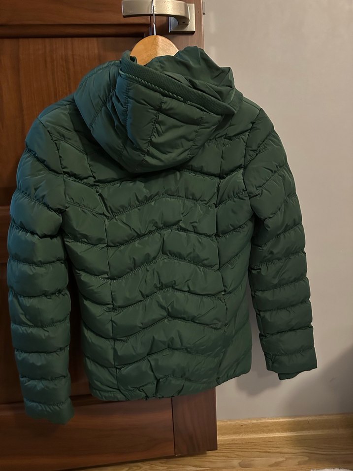 Koyu Yeşil Kapüşonlu Fermuarlı Kadın Ceket - Görsel 3