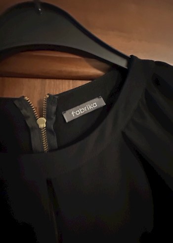 Siyah Kemerli Midi Klasik Ofis Elbisesi - Görsel 2