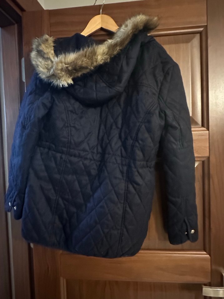 Düğmeli Mavi Kadın Midi Ceket - Görsel 3