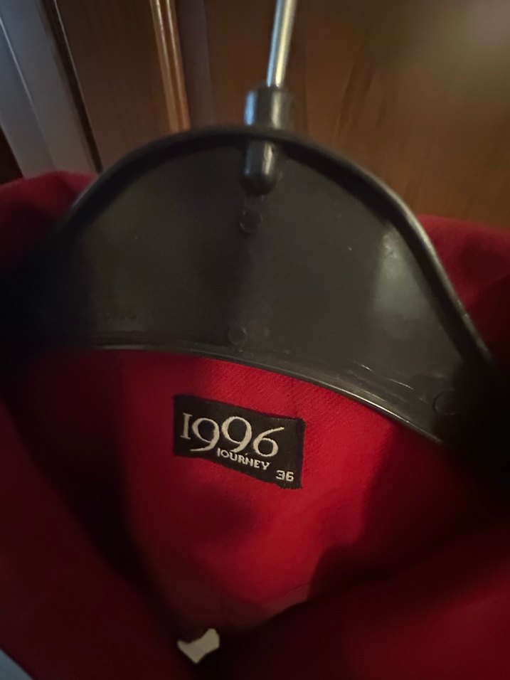 Düğmeli Kırmızı Kadın Blazer Ceket - Görsel 3