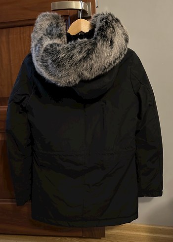 Siyah Kürklü Midi Kadın Mont - Görsel 2