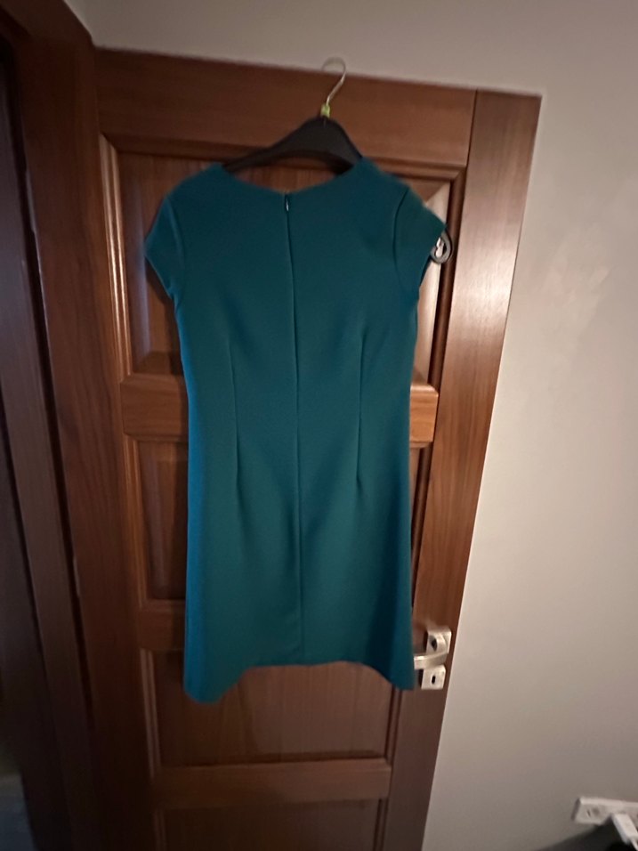 Kadın Turkuaz Midi Kalem Elbise - Görsel 3