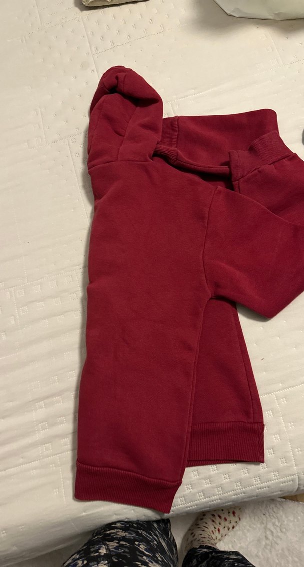 Bordo Kapüşonlu Kadın Sweatshirt - Görsel 3