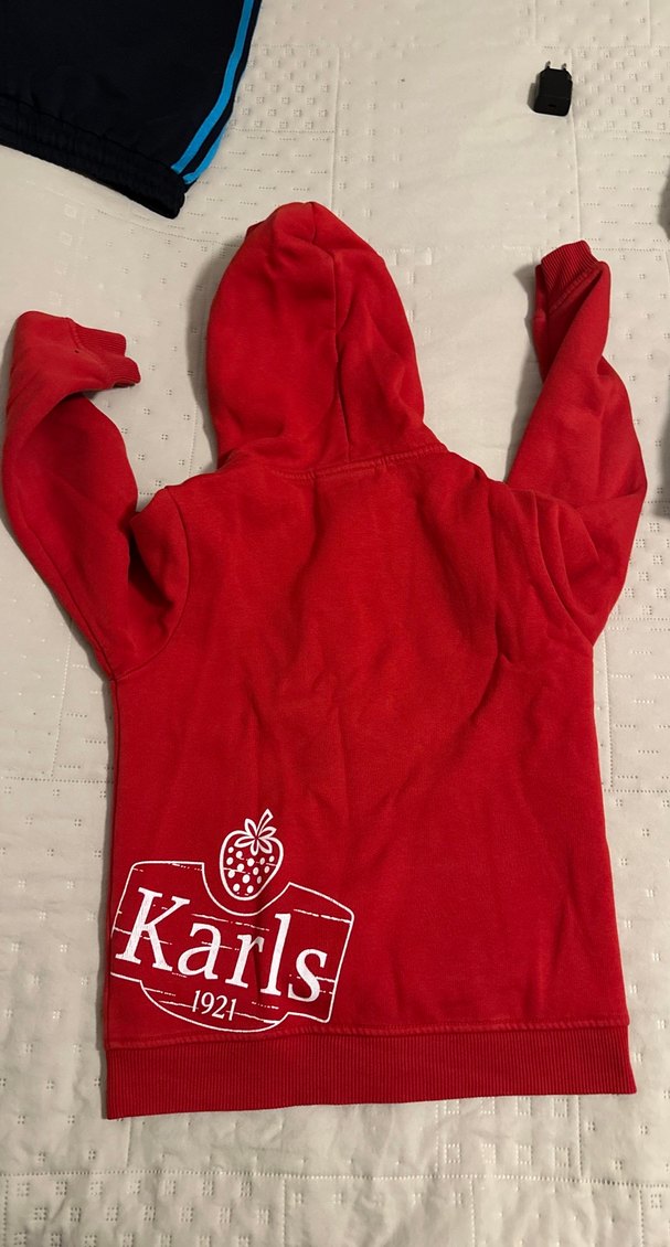 Koyu Kırmızı Kapüşonlu Fermuarlı Erkek Sweatshirt - Görsel 3