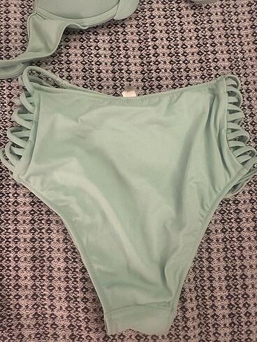 m Beden turkuaz Renk Penti yüksek bel bikini takimi