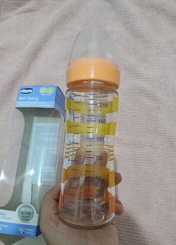 Chicco Cam Biberon 240 ml/ 1 numara yavaş akış başlık - Görsel 2