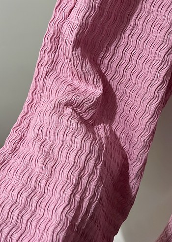 Pembe yazlık bol pantolon - Görsel 3