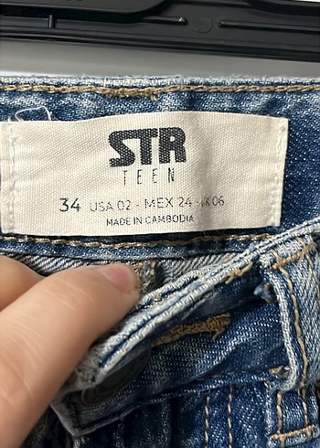 Gri Mavi Kadın Denim Pantolon - Görsel 2
