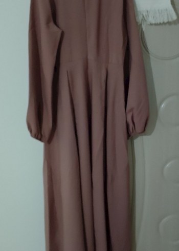 38 Beden pembe Renk Pembe Kemerli Uzun Kol Elbise
