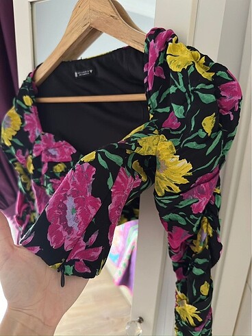 xs Beden çeşitli Renk zara çiçek desenli top