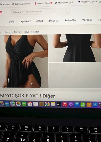 Siyah Drapeli Mini Monokini