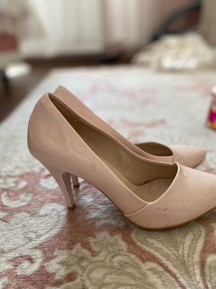 Bej Stiletto Topuklu Kadın Ayakkabı - Görsel 2