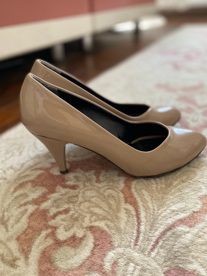 Bej Yılan Desenli Stiletto Topuklu Kadın Ayakkabı - Görsel 2