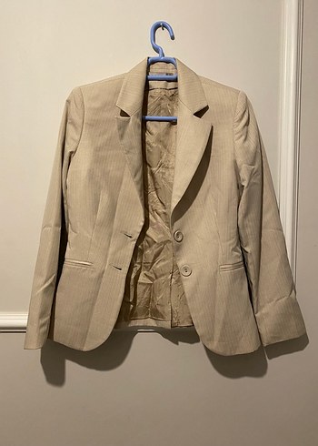 Bej Kadın Keten Takım Elbise - Görsel 5