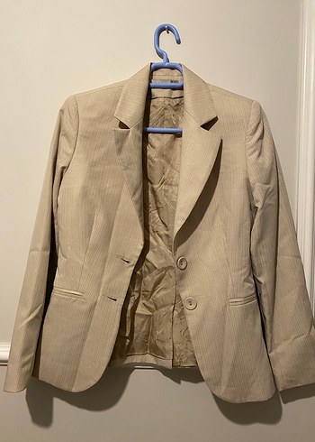 Bej Kadın Keten Takım Elbise - Görsel 6