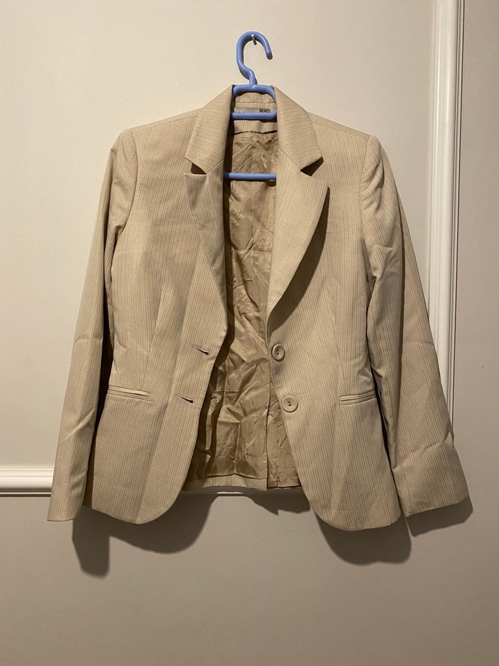 Bej Kadın Keten Takım Elbise - Görsel 5