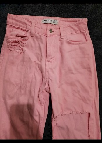 34 Beden Pembe Midi Street Wear Kot Pantolon